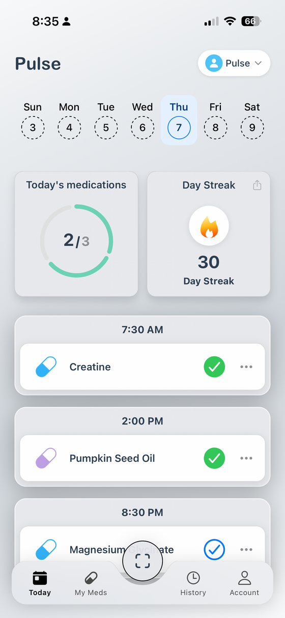 Pulse app screenshot